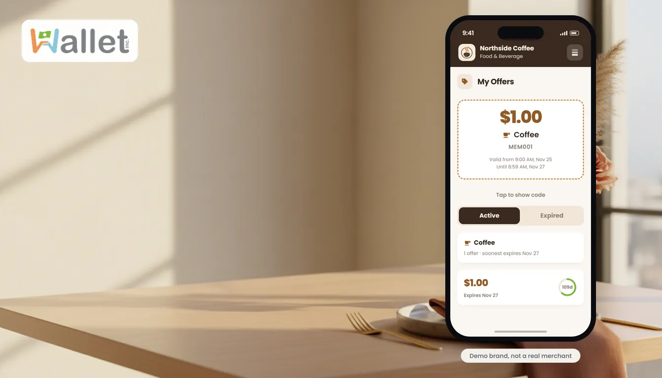 The scan-to-join screen a QR code opens, in a branded Wallet.